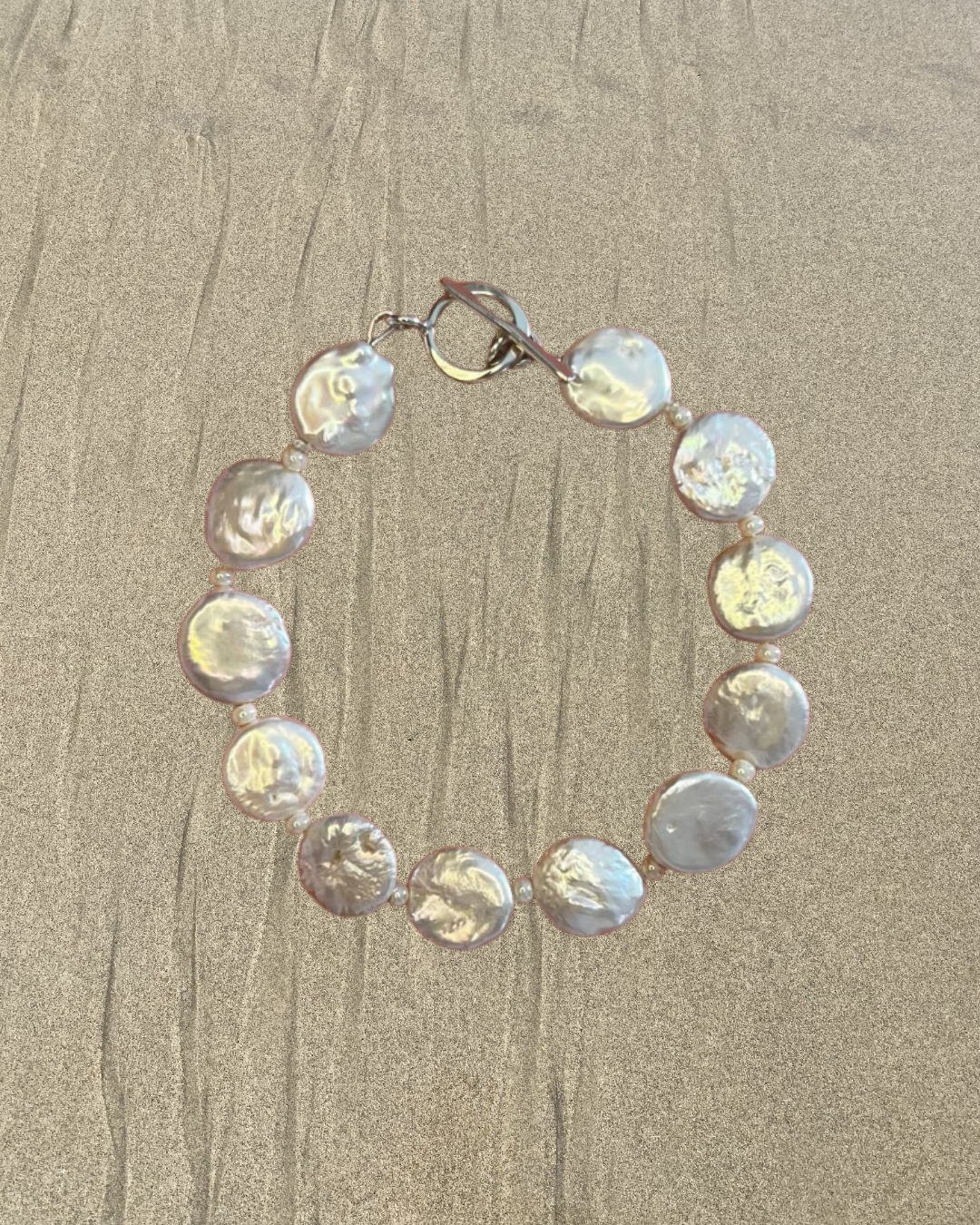 Small Coin Pearl Bracelet