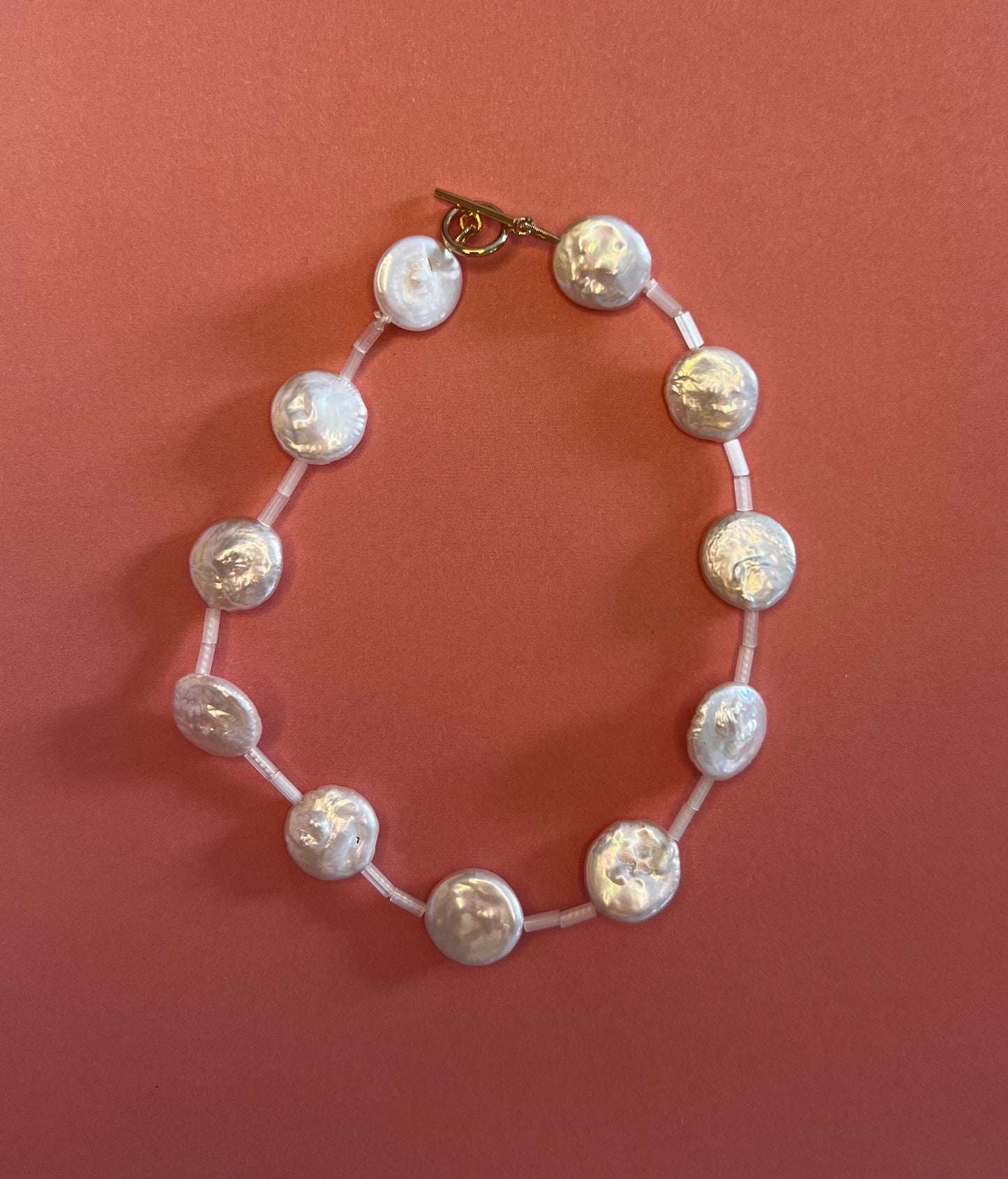 Coin Pearl and Bead Anklet