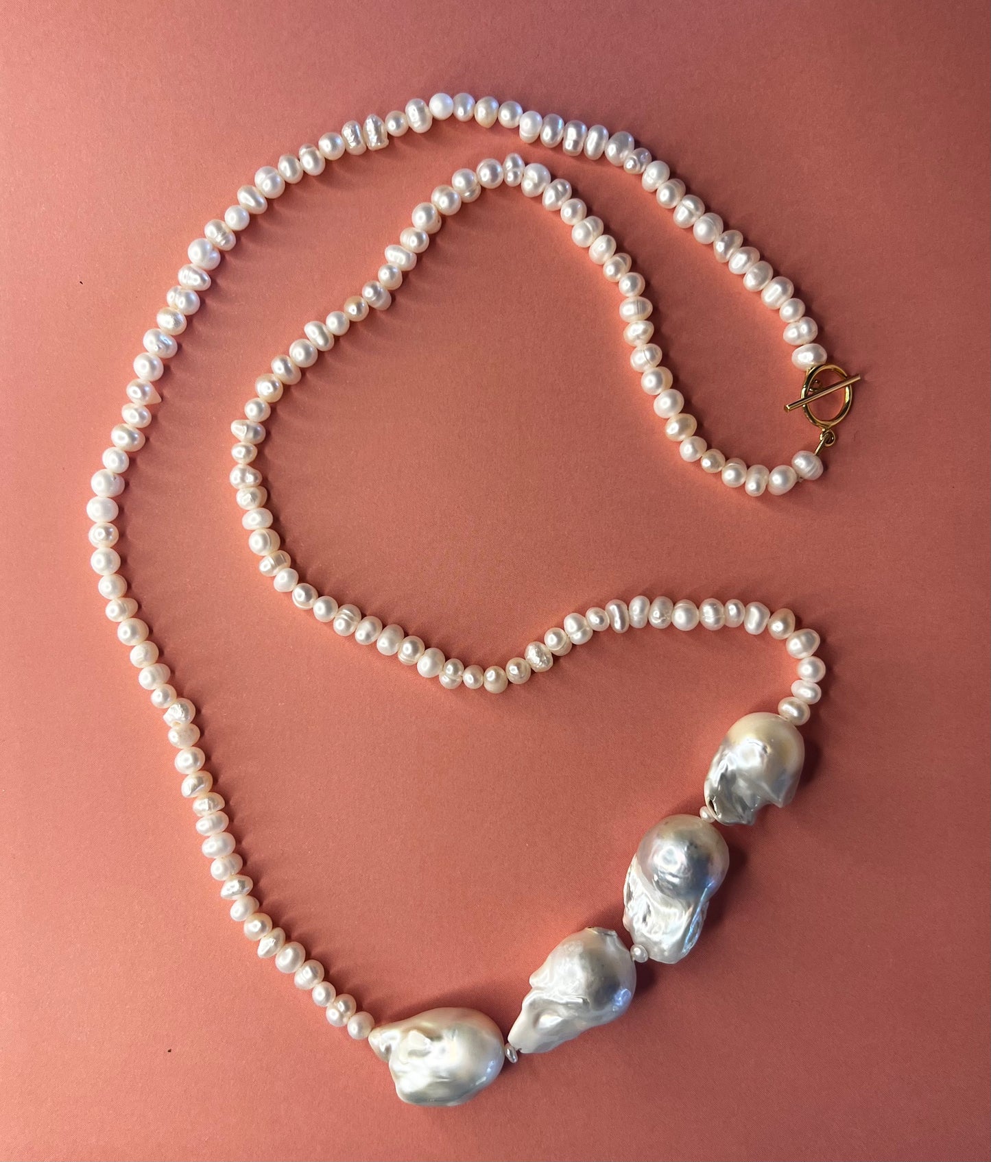 Freshwater Pearl and Baroque Pearl Necklace