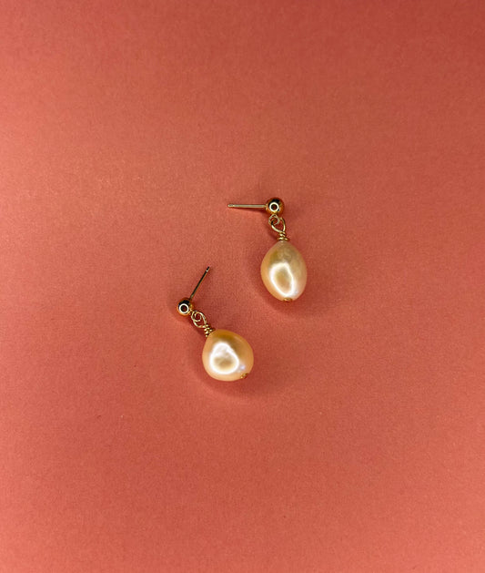 Pearl Drop Stud Earring