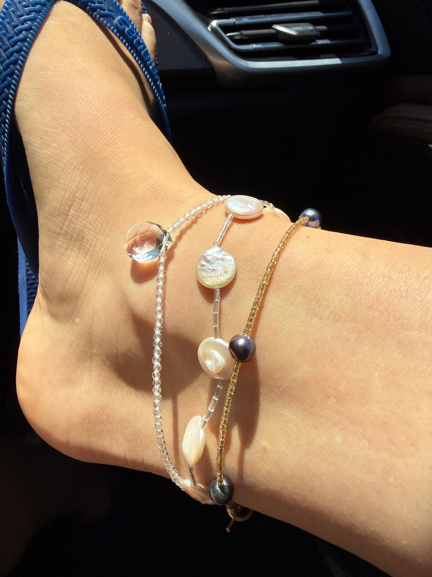 Floating Crystal Anklet