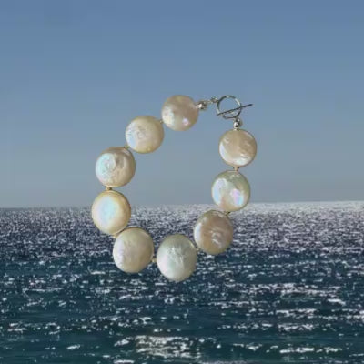 Large Coin Pearl Bracelet