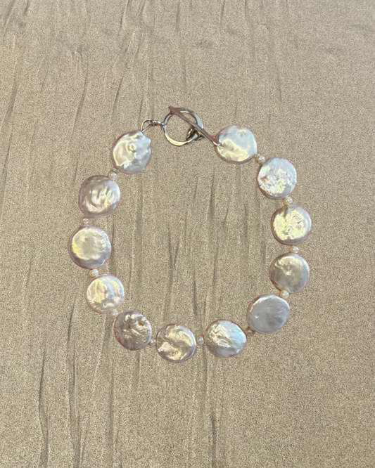 Small Coin Pearl Bracelet